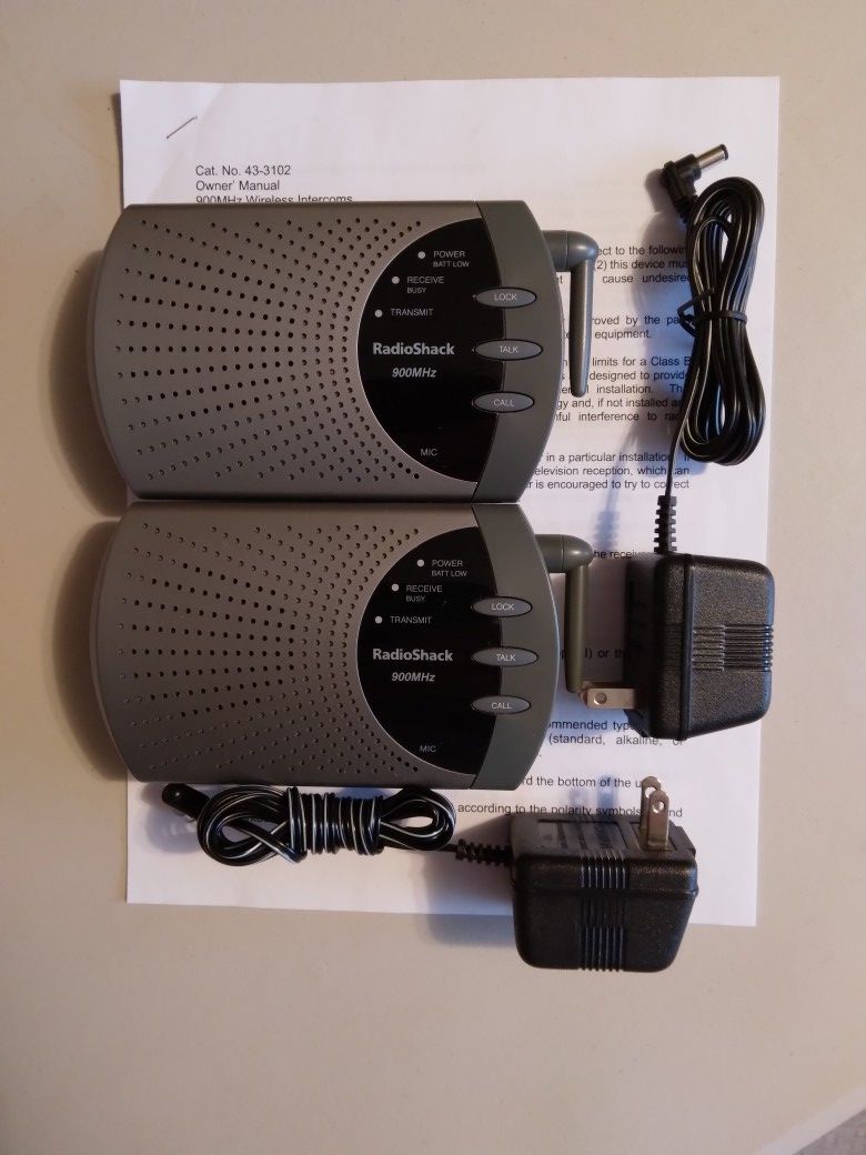 Radio Shack Plug 'N' Talk Intercoms