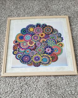 Diamond art with fabric mat 12 x12 frame  new