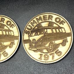 Laser Engraved Volkswagen Circles