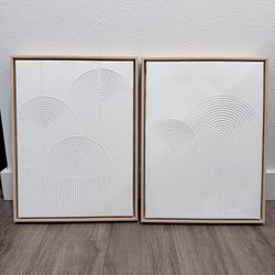Set of 2 modern abstract wall art
