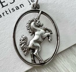 Rare Retired James Avery Open Style Unicorn Pendant! 925