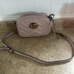 Pink Gucci Marmont mini bag