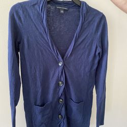 Banana Republic XS  Blue Cardigan Button Down