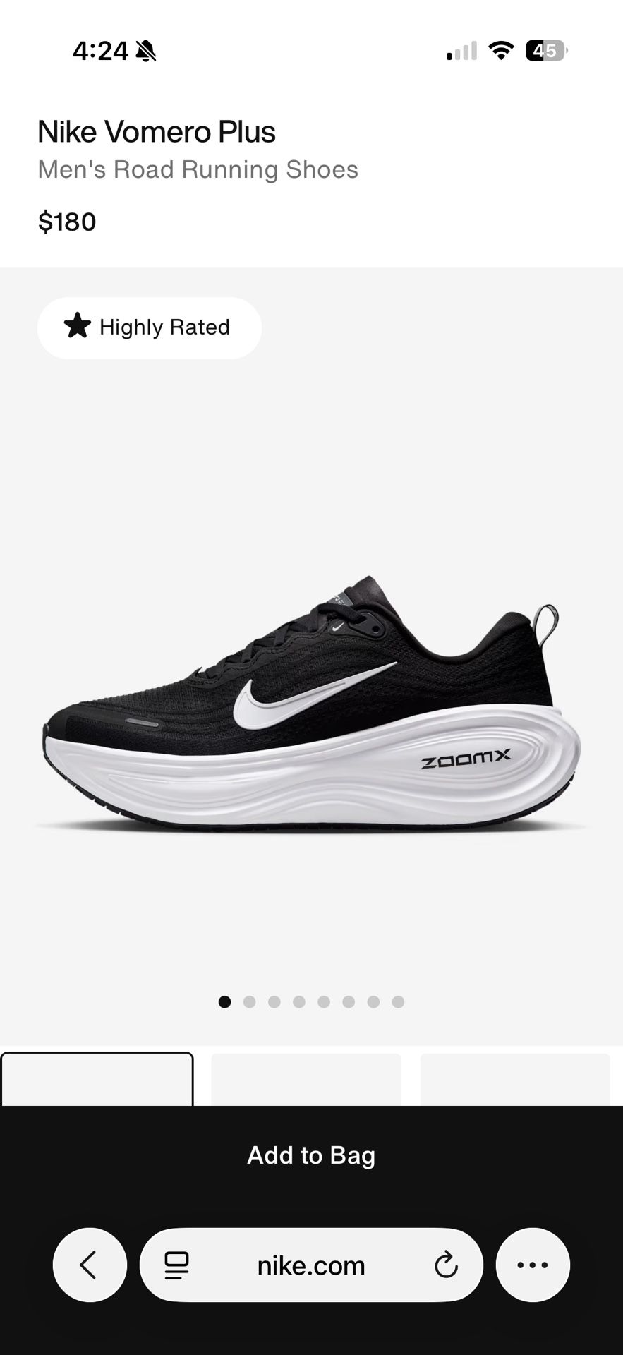 Nike Men's Vomero Plus Running Shoes