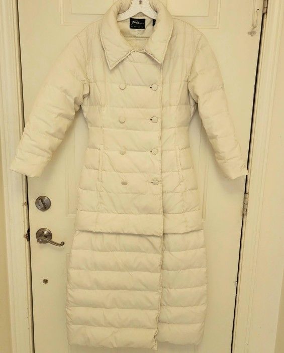 FUBU Off-White Down Maxi Coat  Sz. M
