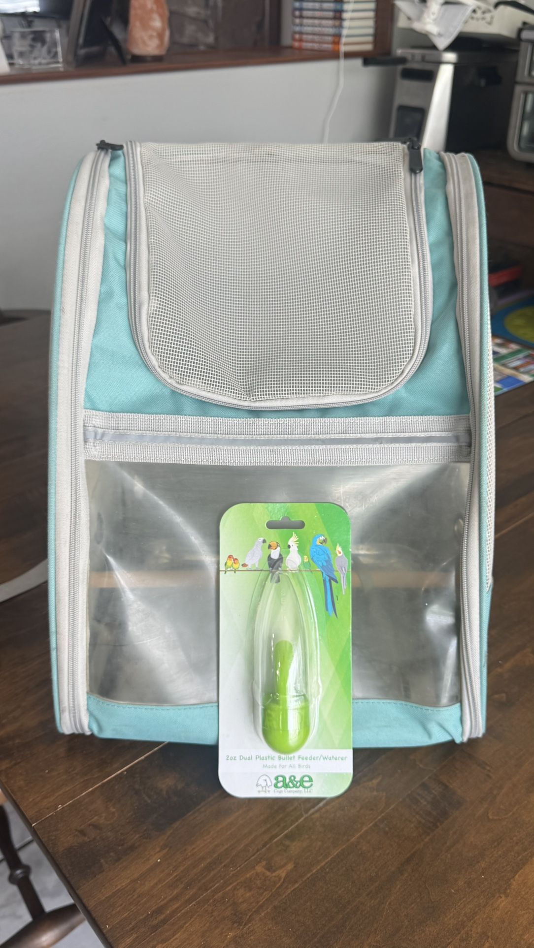 Bird Backpack Carrier with Stand Perch, Bird Travel Backpack for Hiking, Airline Approved