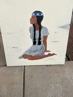 3 Native American Women Paintings