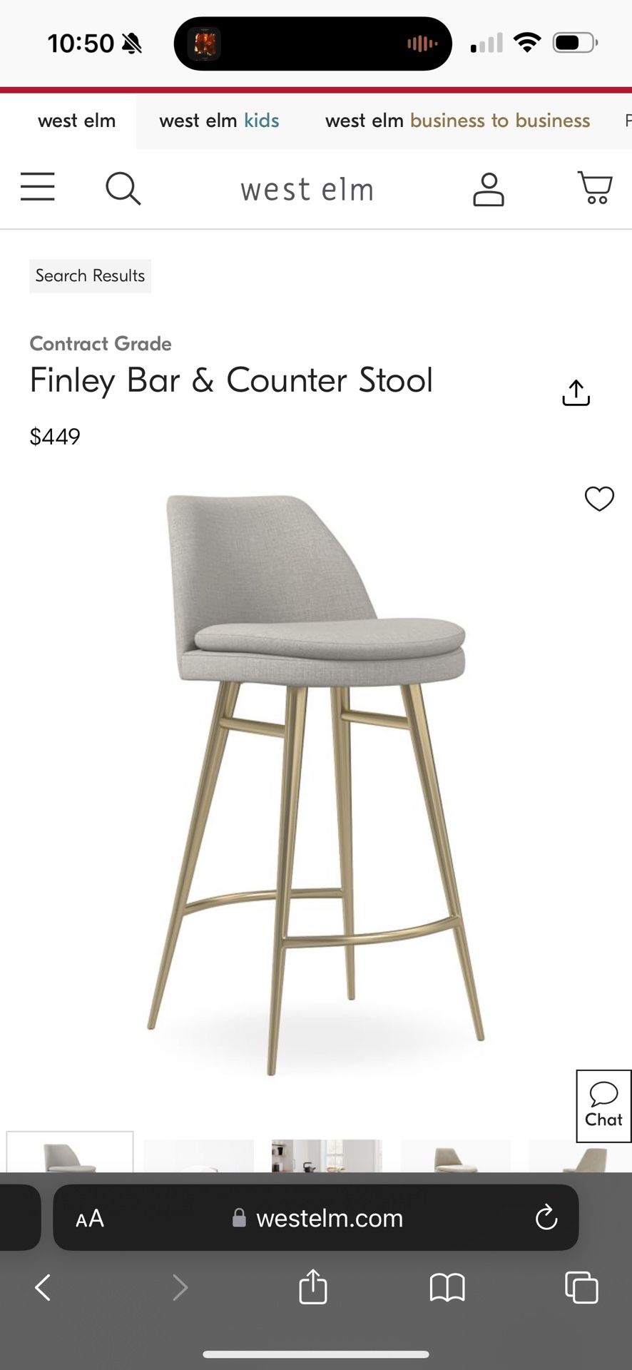 3 West Elm bar stools