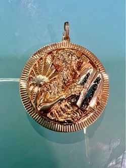 🙏🌟 3D Moses 14KT Y/G 25.5 Gram & Diamond Pendant /Charm