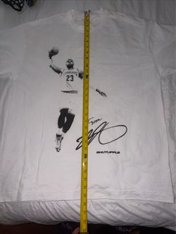 Shutuppls LeBron James Graphic Tee Cavaliers 23 White XL