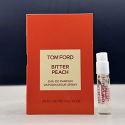 Tom Ford Bitter Peach  EDP Spray Sample Vial 1.5 ml / .05 oz Travel