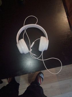 White Headphones With Microphone