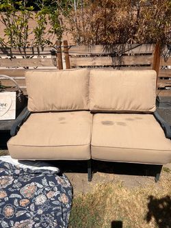 Metal outdoor 2 seaters bench
