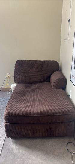 Brown Corduroy Chaise