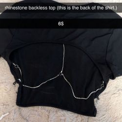 rhinestone backless top