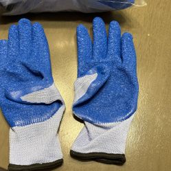 Blue Dipped Knot Working Gloves