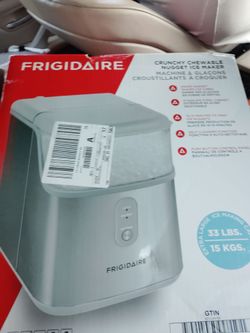 Frigidaire 33 lbs. Countertop Nugget Ice Maker, Self-Cleaning Ice Machine with Touch Controls, Stainless Steel