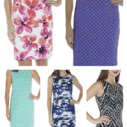 2 For $15 -Mario Serrani Womens Sleeveless Fitted Shift Dress