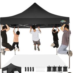 COBIZI 10x10 Pop Up Canopy Tent with 4 sidewalls Commercial Heavy Duty Canopy UPF 50+ All Weather Waterproof Outdoor Canopy Wedding Tents for Parties 