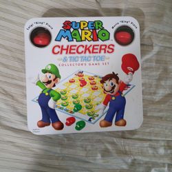 Super Mario Bros Checkers And Tic-tac-toe Set