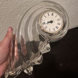 Vintage Wave Clock Glass 
