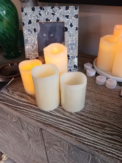 Candles, No Flame, Battery Operated, Switch On Bottom Turns On