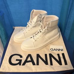 Ganni White Leather High Top