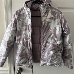 Girls Double Sided North face Jacket size large (14/16) cash & pick up only