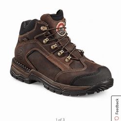 SIZE 9 IRISH SETTER BY RED WING WATERPROOF LEATHER SAFETY TOE BOOTS BRAND NEW
