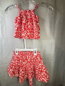 Copper key red tropical 2pcs set - size 4- toddler girl