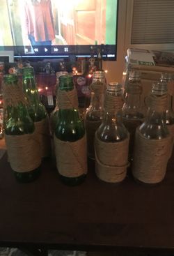 8 Bottles for Decoration Rustic Theme