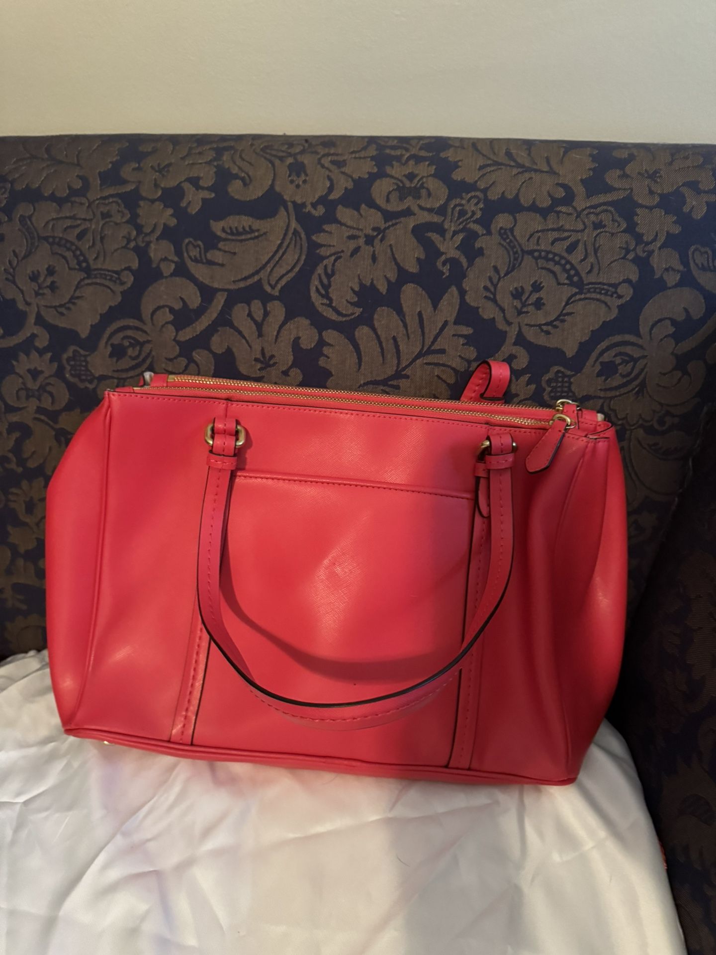 NWOT Coach Red Leather Molded Handbag 
