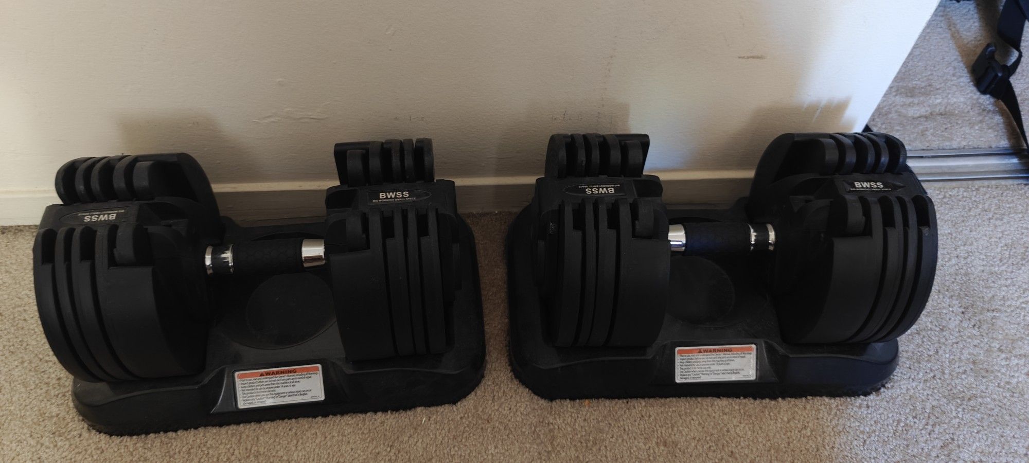 Adjustable dumbbells set 5 - 45 lbs
