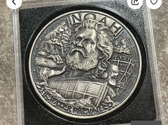 1 TROY OZ .999 FINE SILVER BULLION NOAHS ARK ANTIQUE FINISH ROUND BU