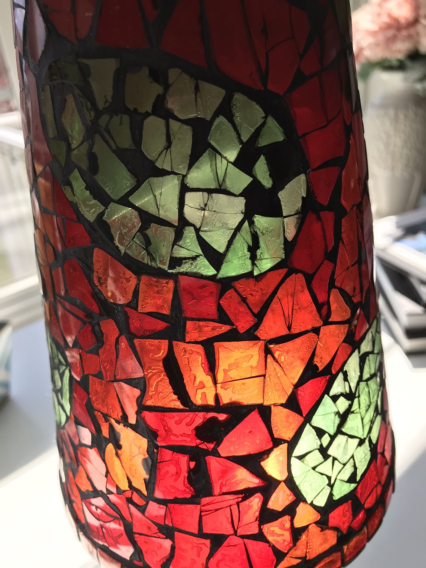 Stained glass pendant lights