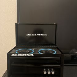 U.S General Black Tool Box With Speakers 