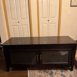TV Stand / Media Console – Solid Wood Dark Espresso (55” Wide)