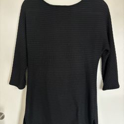3/4 Sleeve Black Tunic 