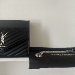  Ysl Cassandre Chain Wallet Smooth Leather -textured 