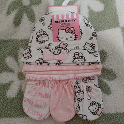 6-Set Hello Kitty Mittens & Beanies - New