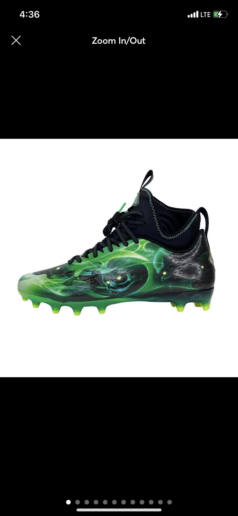 Under Armour UA Men's Spotlight Lux MC LE Slime Green Football Cleats