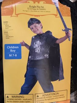 Knight Child's Halloween Costume. Size. (M)7-8. Brand New