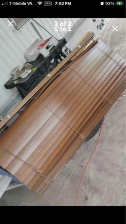 Blinds with and without strings, 4’ wide, 38” wide, 27 1/4” and 30” with no string.Metal Venetians 64” and 69” wide.
