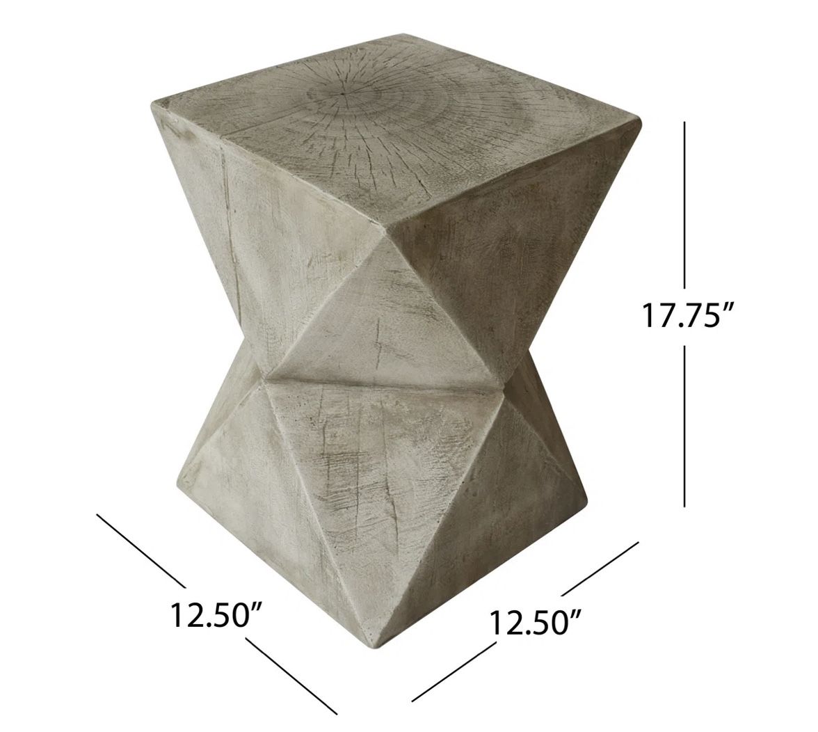 Heavy, Gray End/Nightstand Table - 16lbs