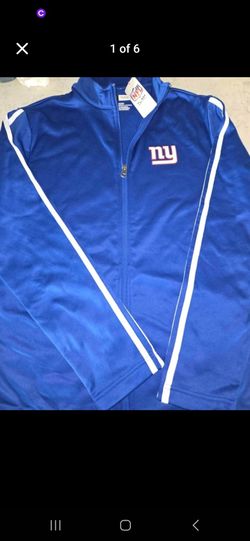 NFL Team Apparel New York Giants Full Zip Warm up jacket Mens Size Medium NWT