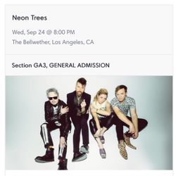 Neon Trees At The Bellwether Wednesday 24th