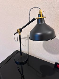 IKEA Adjustable Black & Brass Desk Lamp