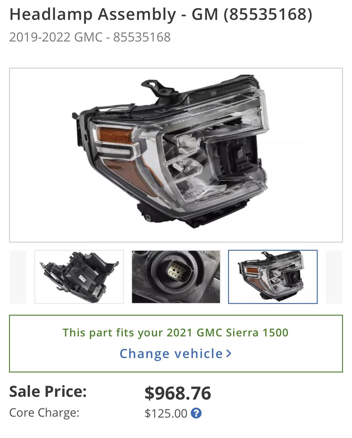 19-22 GMC Sierra Led Headlight
