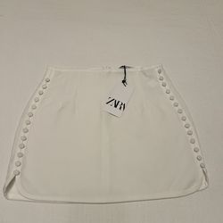 Zara Ivory mini skirt