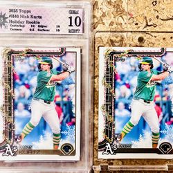 Nick Kurtz Rc Holiday Card Graded And Ungraded 